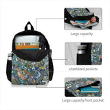 Liquid Pattern Green Colors School Bag Big Capacity Backpack Laptop 15 Inch