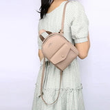Small Soft PU Leather Mini Backpack Female Ladies Shoulder Bag