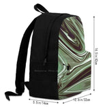 Liquid Metal Glossy Green Laptop Travel School Bags