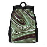 Liquid Metal Glossy Green Laptop Travel School Bags