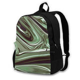 Liquid Metal Glossy Green Laptop Travel School Bags