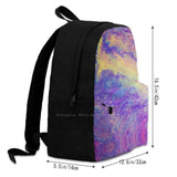 Teenage Girls Laptop Travel Bag Liquid Glass Paint Pouring Pattern Pink Yellow P