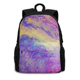 Teenage Girls Laptop Travel Bag Liquid Glass Paint Pouring Pattern Pink Yellow P