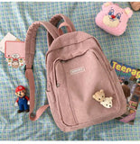 Stripe Cords Backpack for Teens