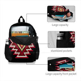 Red Southwest-Style Sunburst Backpack Laptop 15 Inch