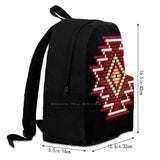 Red Southwest-Style Sunburst Backpack Laptop 15 Inch
