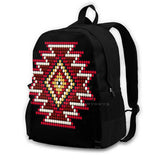 Red Southwest-Style Sunburst Backpack Laptop 15 Inch