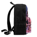 Abstract 3D Print Backpack Red Glass