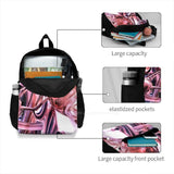 Abstract 3D Print Backpack Red Glass