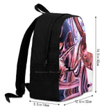 Abstract 3D Print Backpack Red Glass