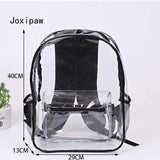 Vintage Clear PVC Backpack for Women School Bag
