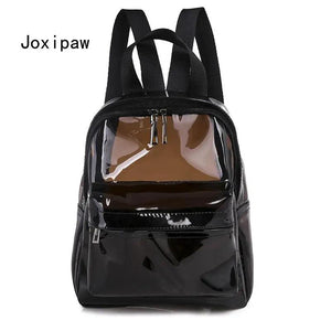 Transparent PVC Waterproof Backpack for Women