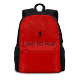 Live To Run - Large Capacity Laptop Backpack