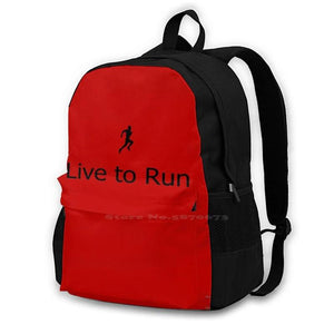 Live To Run - Large Capacity Laptop Backpack
