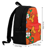 Floral Backpack Student School Laptop Travel Bag Spring Flowers Ojibwe