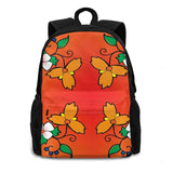 Floral Backpack Student School Laptop Travel Bag Spring Flowers Ojibwe