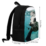 Seal Ocean Wildlife School Bag Big Capacity Backpack Laptop 15 Inch
