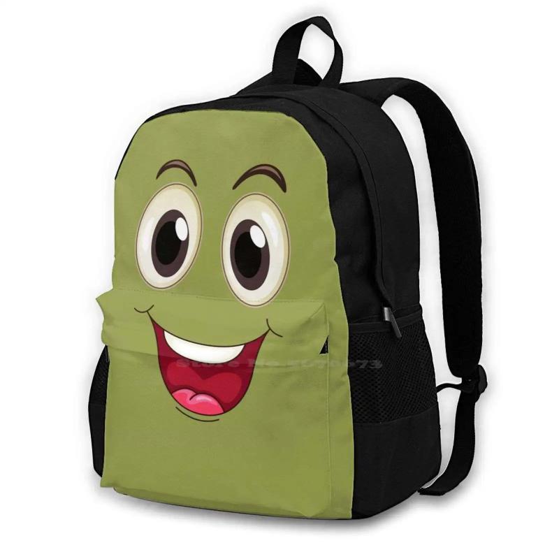 Teen College Student Backpack Laptop Travel Bags Surprise Smile