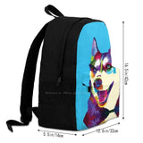 Siberian Husky Pop-Art Schoolbag Backpack Dog Lover