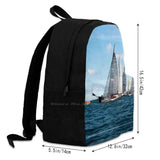 Sailing Regatta R Boats Backpack - Men Women Teenagers Girls Bags