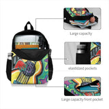 Rock The Casbah Laptop Travel Bag Abstract Guitar Clash