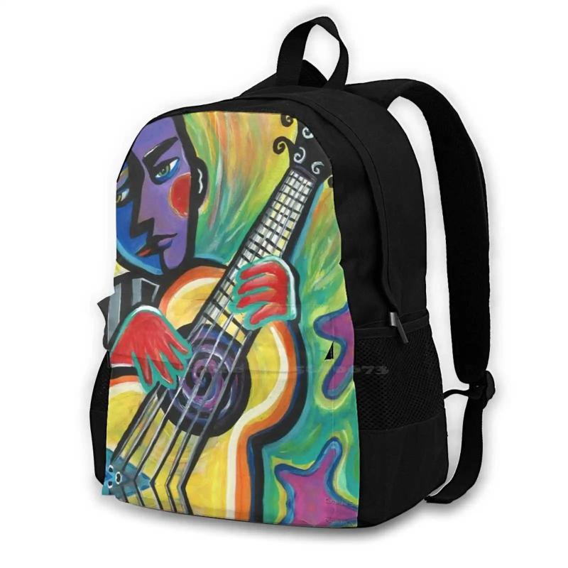 Rock The Casbah Laptop Travel Bag Abstract Guitar Clash