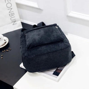 Corduroy Backpack for Women Teenger Girl Travel School Bags