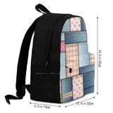 Stripes Lines Jeans Backpack For Men Women Girls