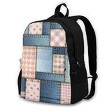 Stripes Lines Jeans Backpack For Men Women Girls