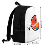 Javelin Throw Track & Field Circle Cartoon Backpack School Laptop Bag