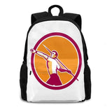 Javelin Throw Track And Field Athlete Circle Arrivals Satchel Schoolbag Bags Bac