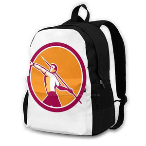 Javelin Throw Track And Field Athlete Circle Arrivals Satchel Schoolbag Bags Bac