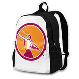 Javelin Throw Track And Field Athlete Circle Arrivals Satchel Schoolbag Bags Bac