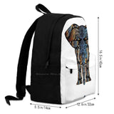Rainbow Elephant Indian Multicolor Backpack Laptop Travel Bags