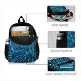 Wavey Plasma Waves Travel Laptop Bagpack Bags