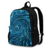 Wavey Plasma Waves Travel Laptop Bagpack Bags