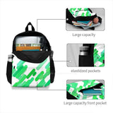 Large Capacity Backpack Laptop Travel Bags Seamless Floral Patterns