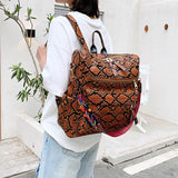Ethnic Style Sunflower Leopard Print Women's Backpack