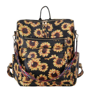 Ethnic Style Sunflower Leopard Print Women's Backpack