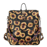 Ethnic Style Sunflower Leopard Print Women's Backpack