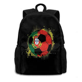 Portugal Football Team Teen College Student Backpack Laptop Travel Bags