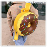 Donut Cartoon Backpack Unisex Waterproof Large Capacity Schoolpack