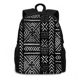 African Mud Cloth Backpack for Men Women Girls