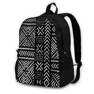 African Mud Cloth Backpack for Men Women Girls