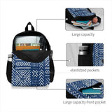 Dark Mud Cloth Travel Laptop Backpack African Tribal