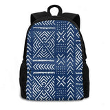 Dark Mud Cloth Travel Laptop Backpack African Tribal