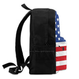 U.S. Flag Teen College Student Backpack Laptop Travel Bags America American Flag