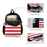 U.S. Flag Teen College Student Backpack Laptop Travel Bags America American Flag