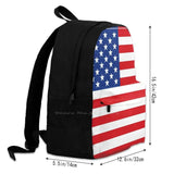 U.S. Flag Teen College Student Backpack Laptop Travel Bags America American Flag