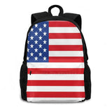 U.S. Flag Teen College Student Backpack Laptop Travel Bags America American Flag